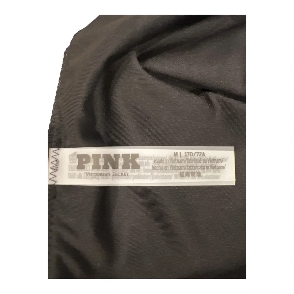 Victoria's‎ Secret Pink Black Swim Super Push-Up Underwire Cheeky Bikini Set- M